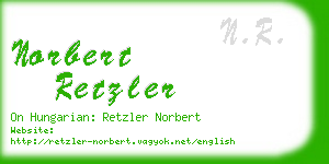 norbert retzler business card